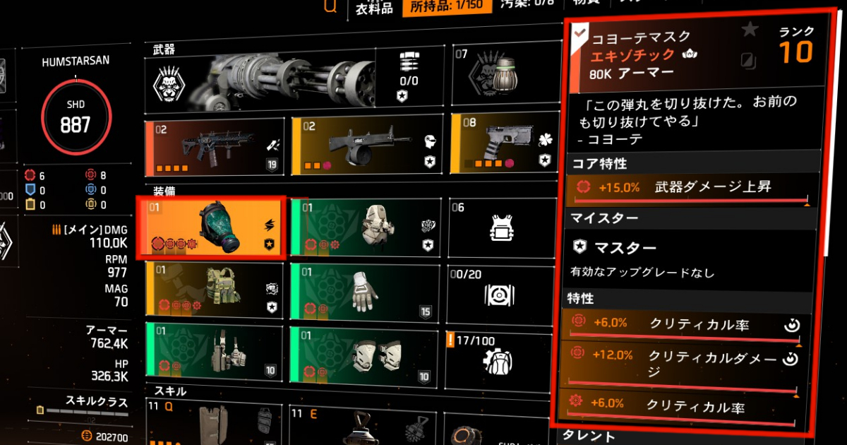 ディビジョン２のコヨーテマスク