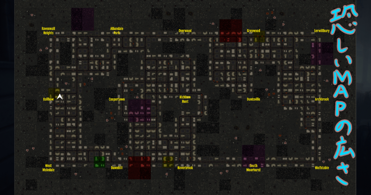 「Dead Frontier 2」の外マップ