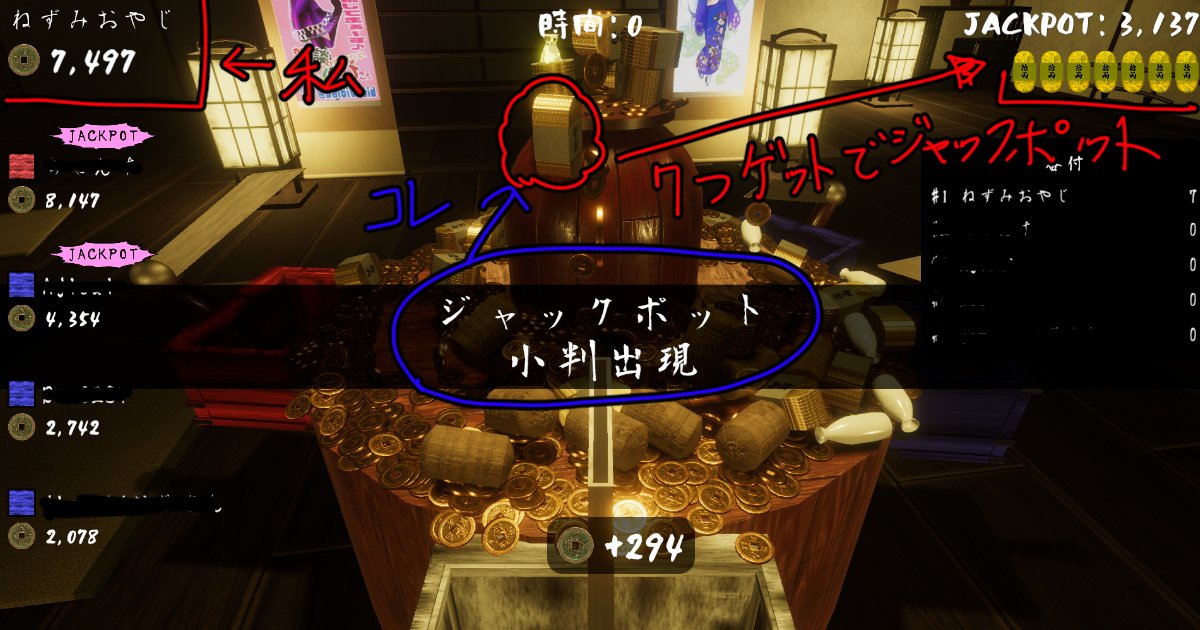 古銭プッシャーのジャックポット